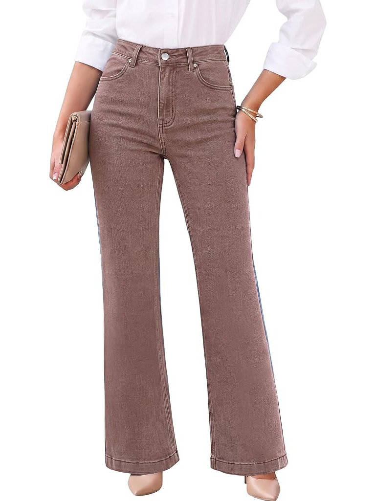Bernadette-Juliet | Women's High-Rise Wide Leg Flare Jeans