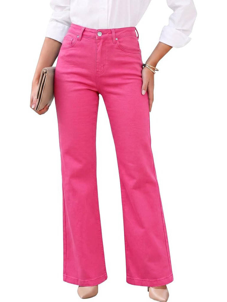 Bernadette-Juliet | Women's High-Rise Wide Leg Flare Jeans