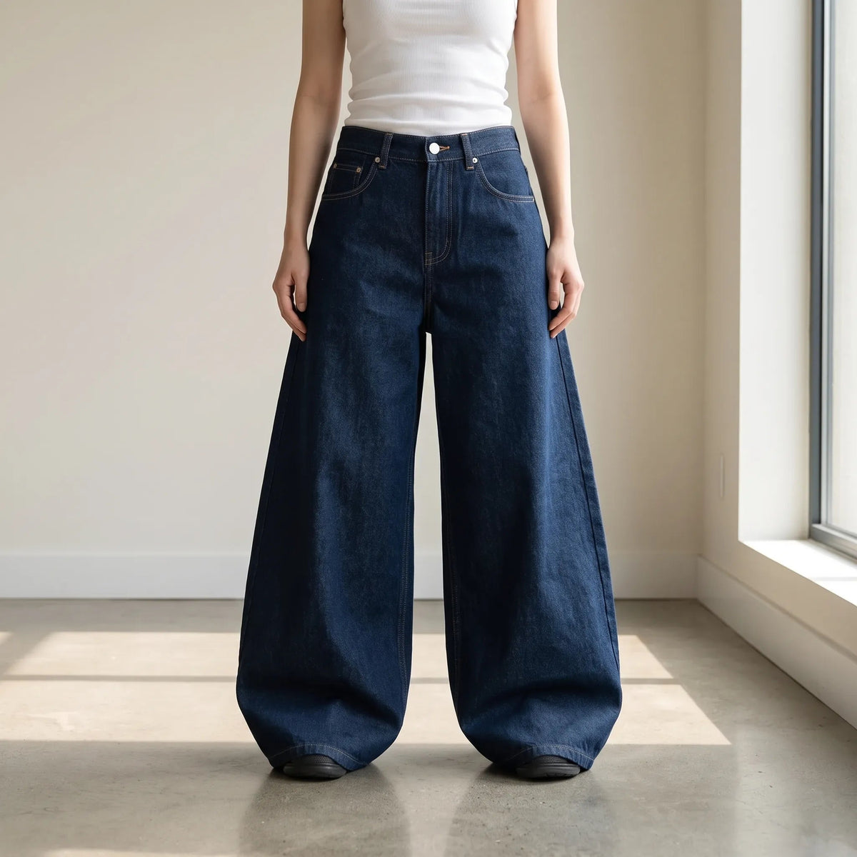 Edith-Johanna | Women's High-Waisted Wide-Leg Jeans