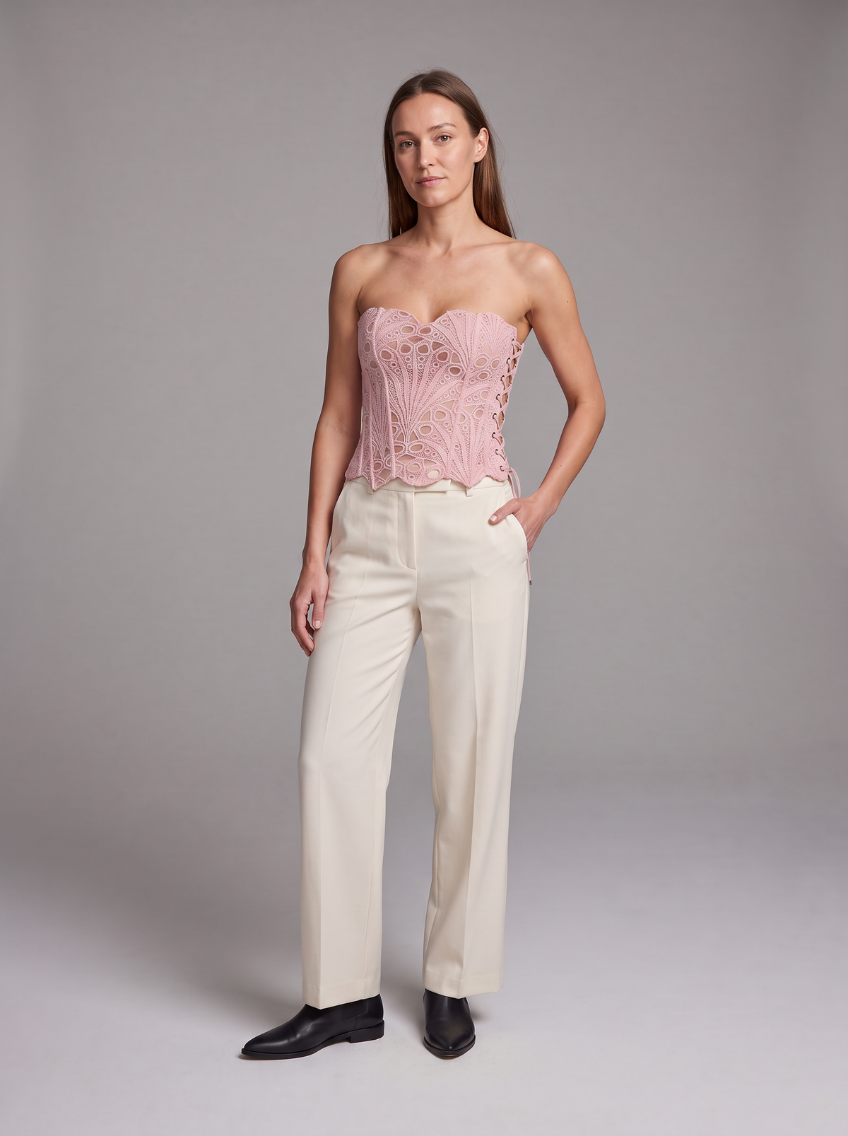 Lorraine-Lucille | Women's Lace-Up Corset Top