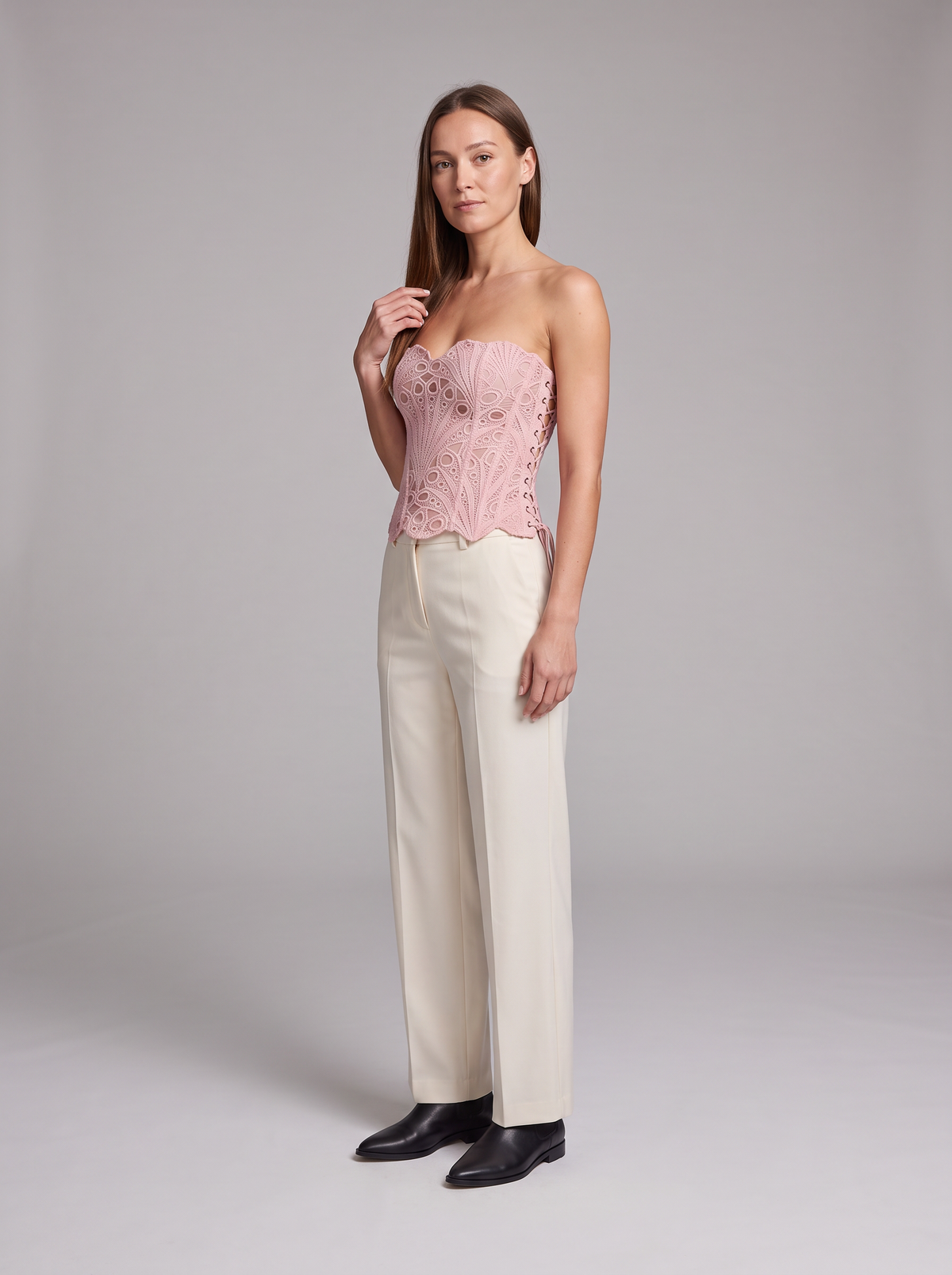 Lorraine-Lucille | Women's Lace-Up Corset Top