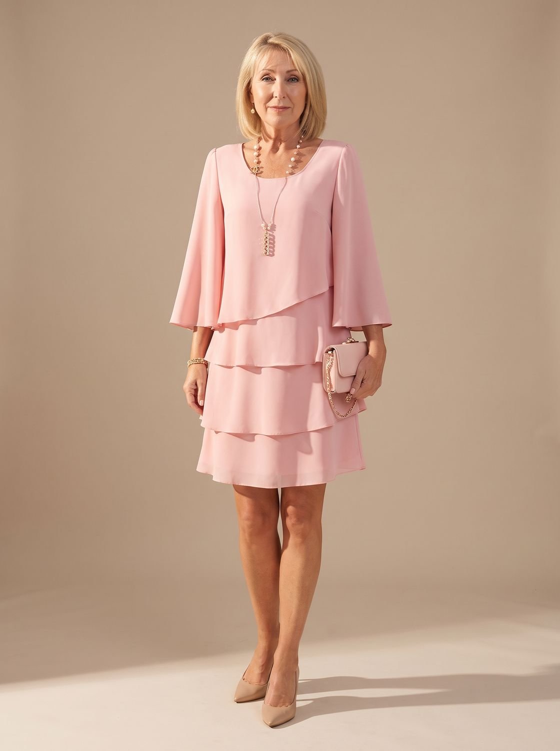Elsa-Lydia | Women's Layered Ruffle A-Line Mini Dress
