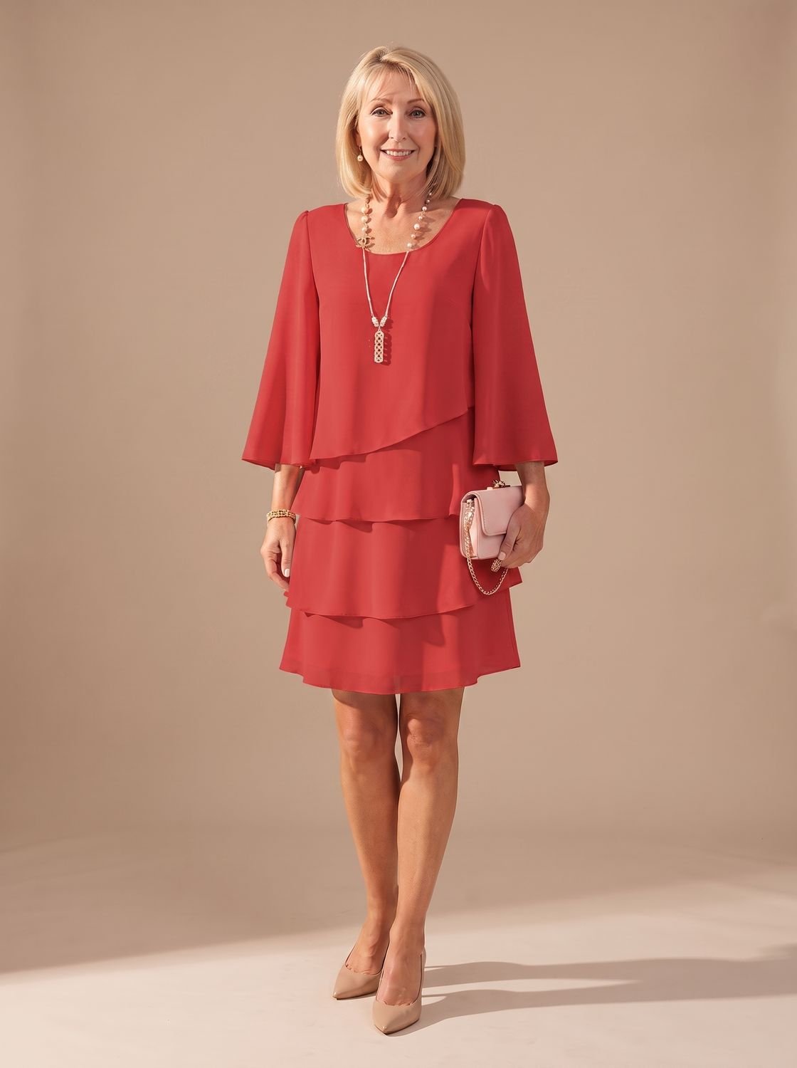 Elsa-Lydia | Women's Layered Ruffle A-Line Mini Dress