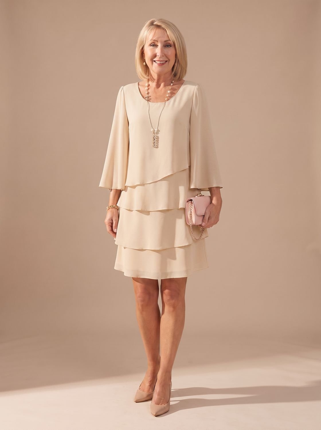 Elsa-Lydia | Women's Layered Ruffle A-Line Mini Dress