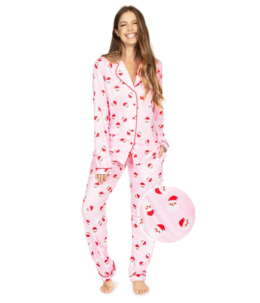 Clara-Wilhelmina | Women's Long-Sleeve Holiday Print Pajama Set