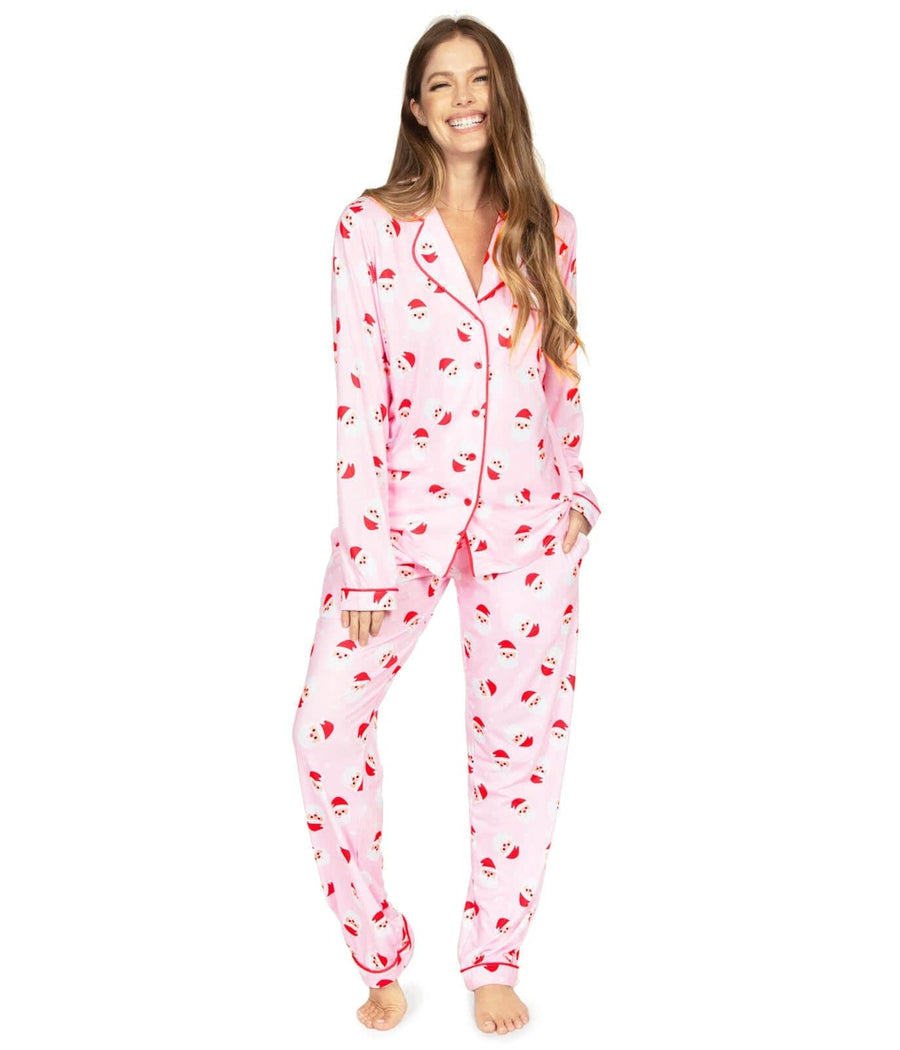 Clara-Wilhelmina | Women's Long-Sleeve Holiday Print Pajama Set