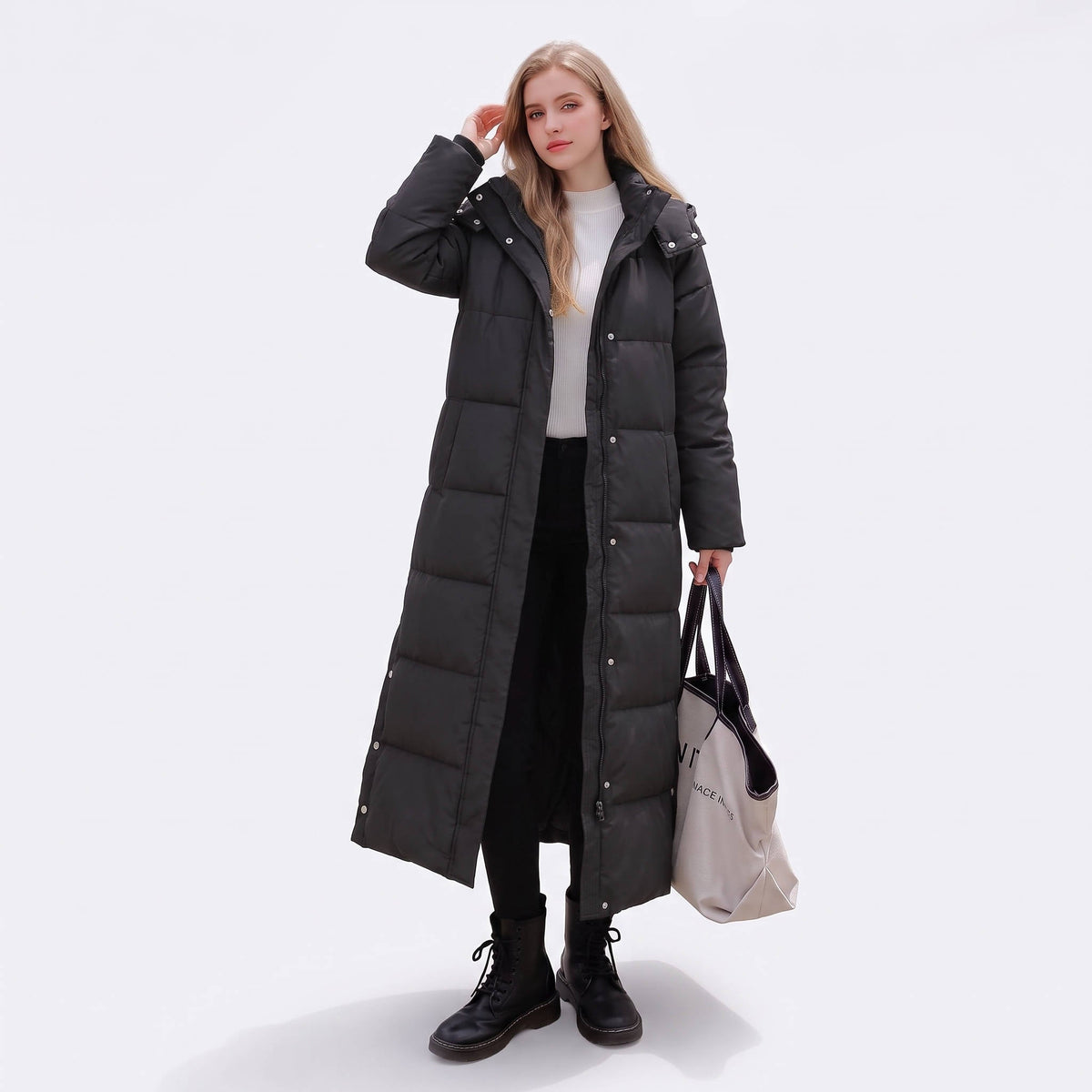 Roberta-Mavis | Women's Longline Fitted Puffer Jacket