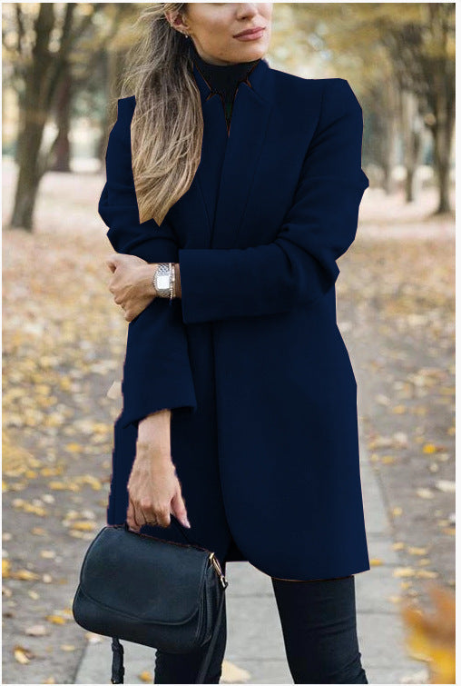 Ramona-Hazel | Women's Longline Tailored Blazer Coat
