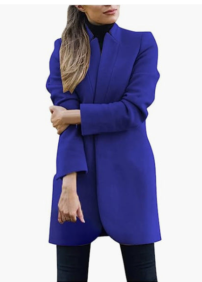 Ramona-Hazel | Women's Longline Tailored Blazer Coat