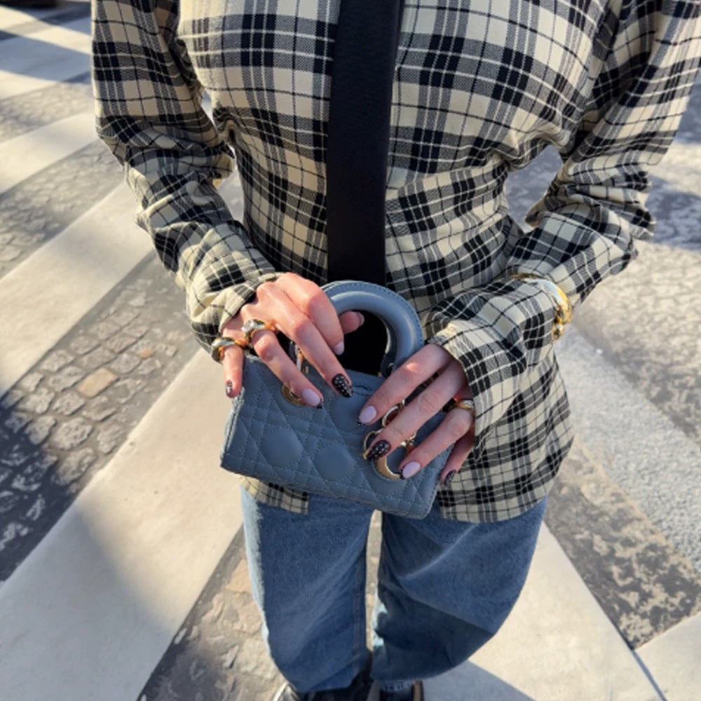 Cecile-Stella | Women's Oversized Check Shirt Jacket