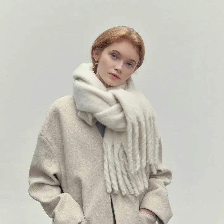 Bernadette-Katharine | Women's Oversized Fringed Wrap Scarf