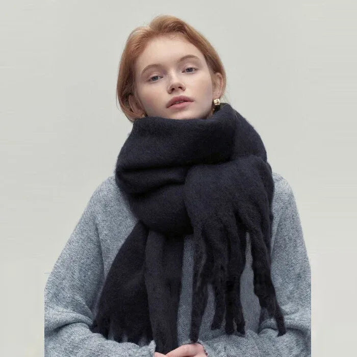 Bernadette-Katharine | Women's Oversized Fringed Wrap Scarf