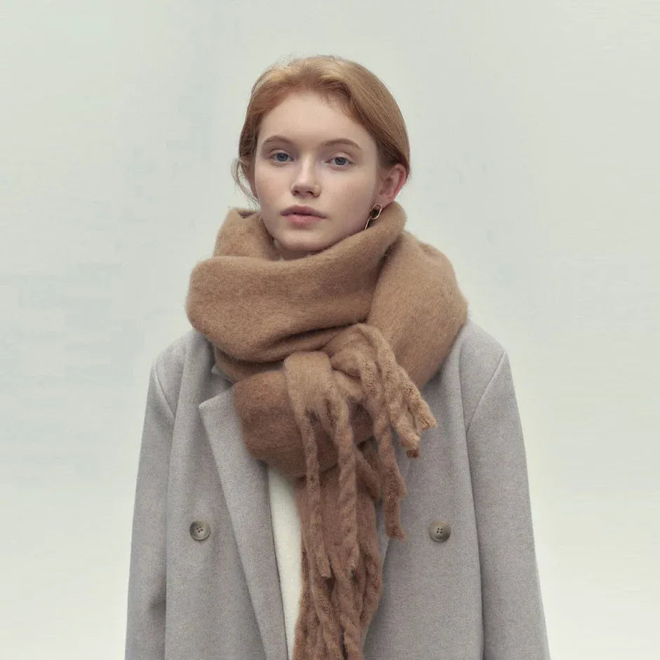 Bernadette-Katharine | Women's Oversized Fringed Wrap Scarf