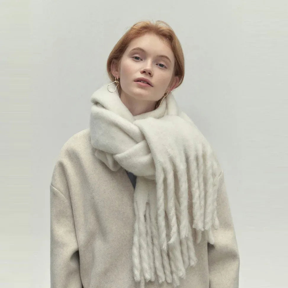 Bernadette-Katharine | Women's Oversized Fringed Wrap Scarf