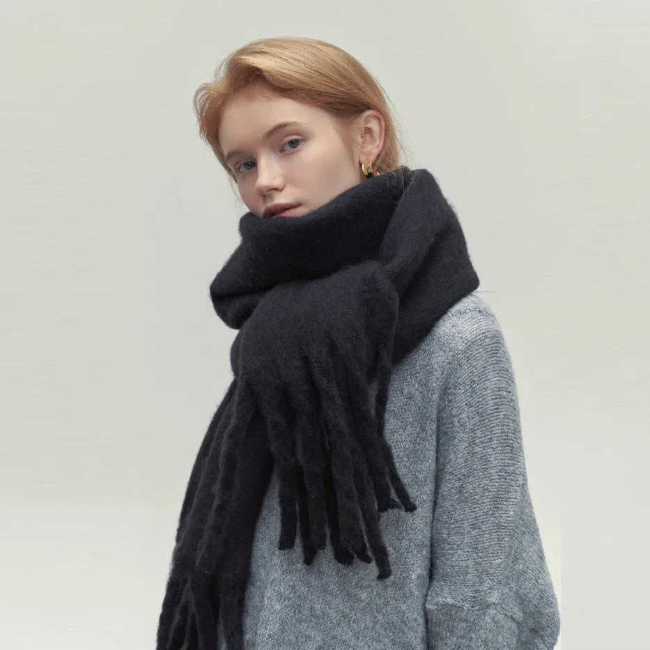 Bernadette-Katharine | Women's Oversized Fringed Wrap Scarf