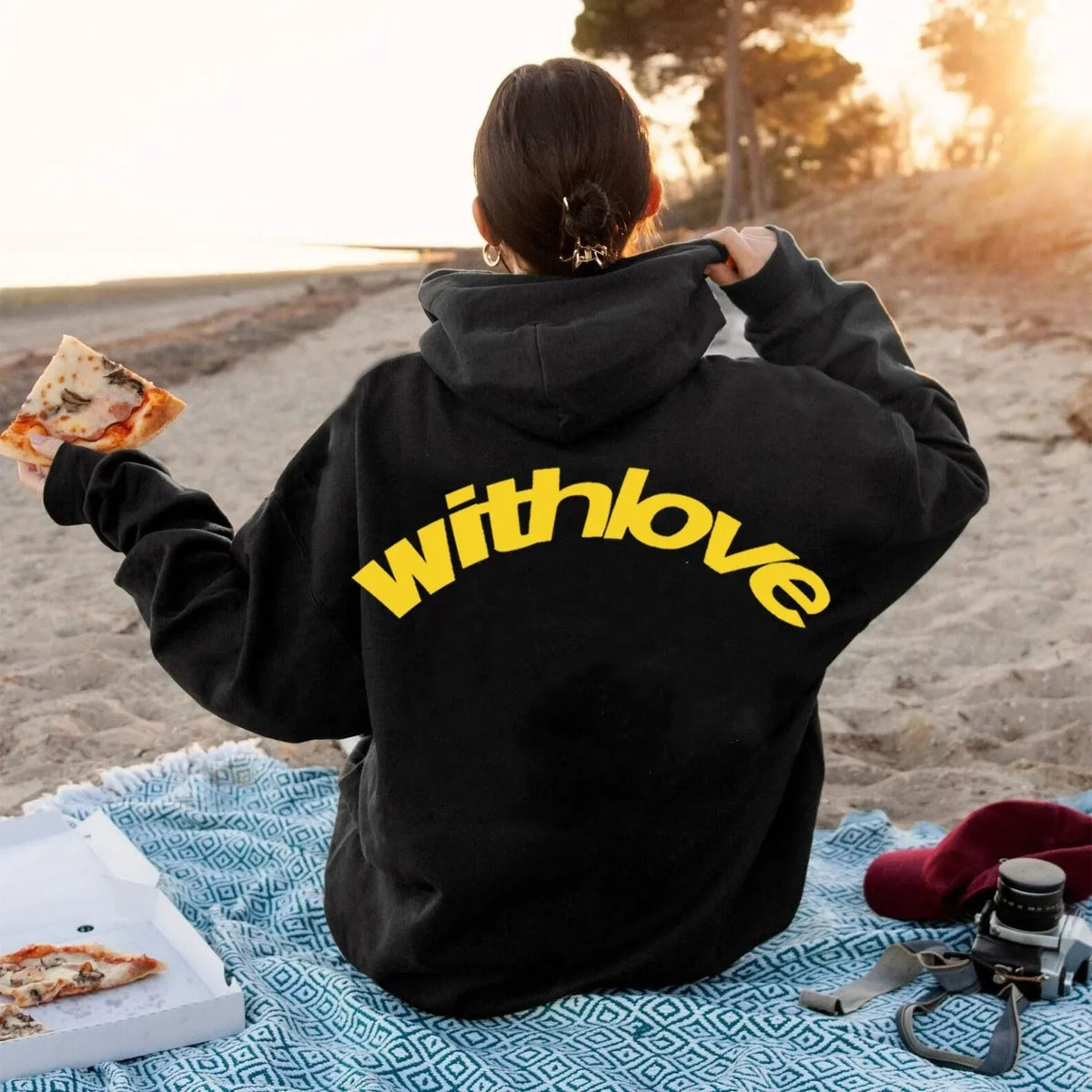 Nora-Mercedes | Women's Oversized Graphic-Back Pullover Hoodie