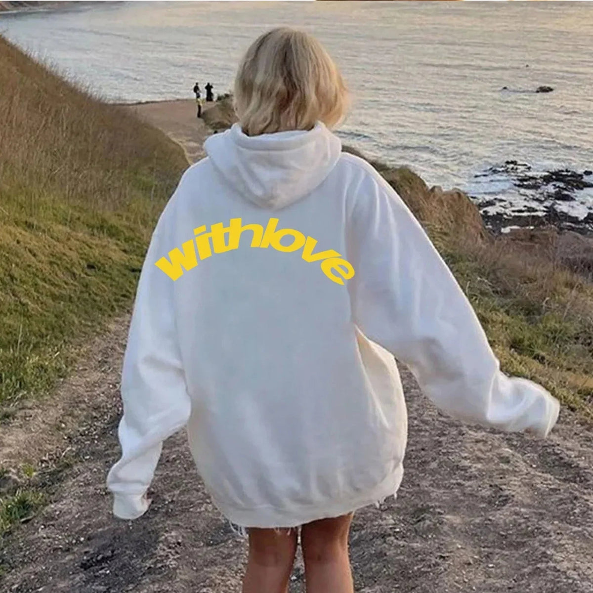 Nora-Mercedes | Women's Oversized Graphic-Back Pullover Hoodie