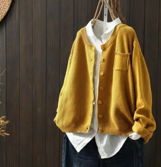 Evelina-Sabine | Women's Oversized Pocket Cardigan