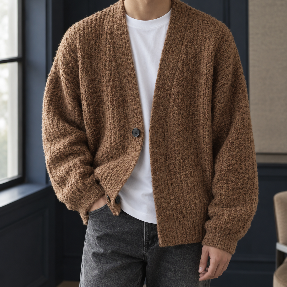 Rhea | Women's Oversized Textured Cardigan