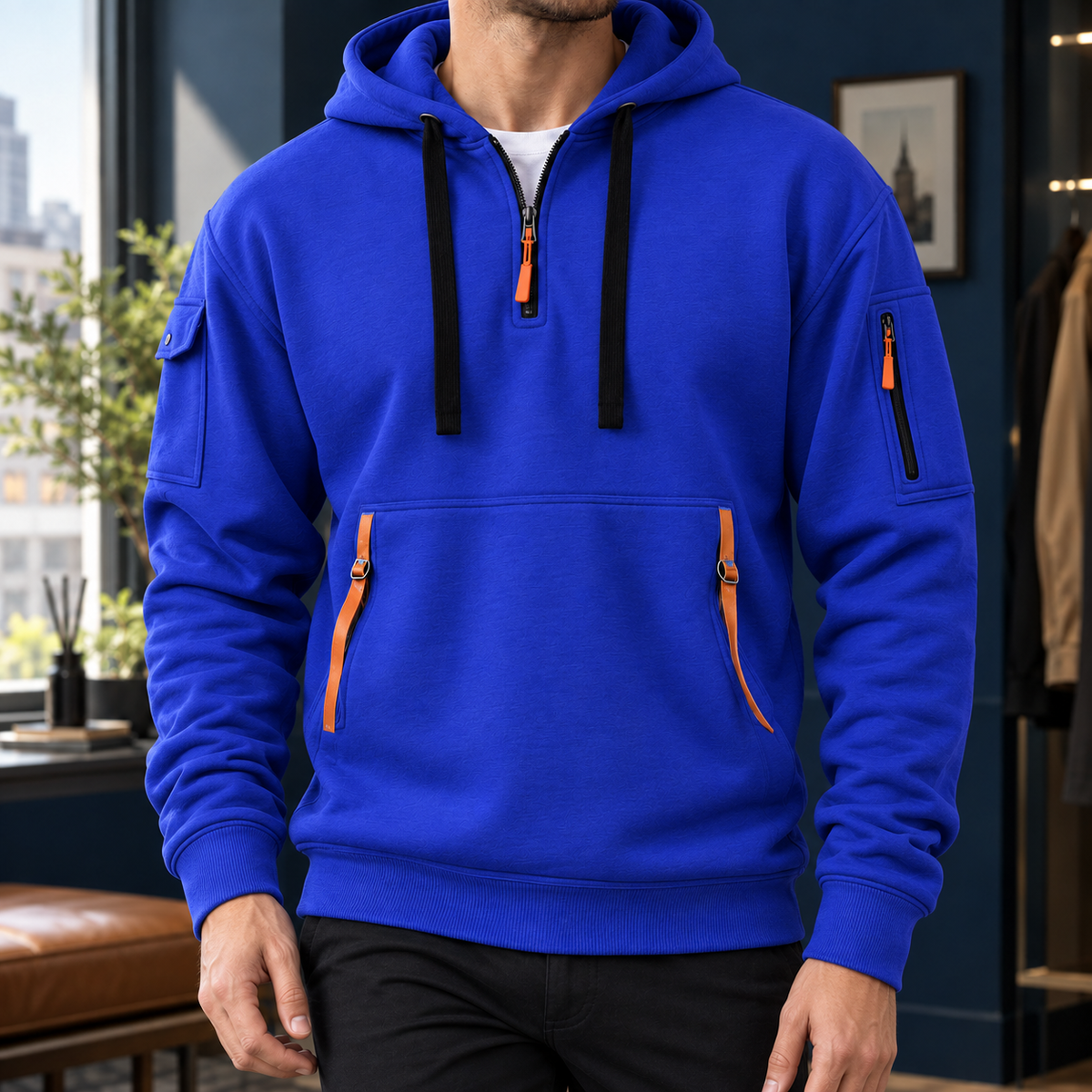 Mabel | Women's Oversized Utility Half-Zip Hoodie