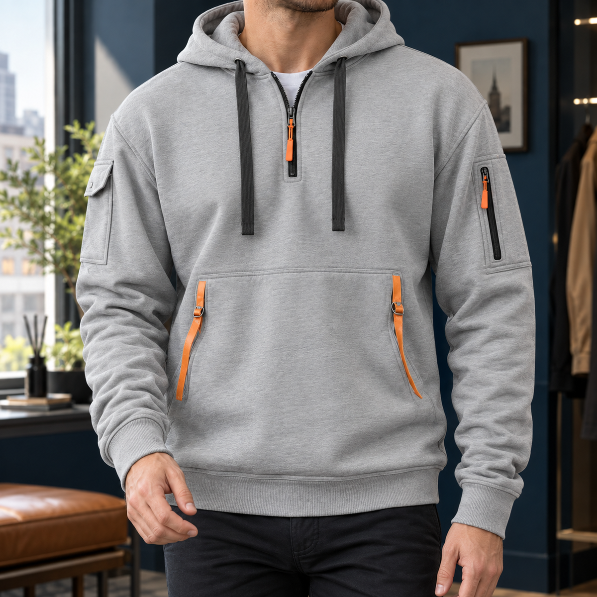 Mabel | Women's Oversized Utility Half-Zip Hoodie