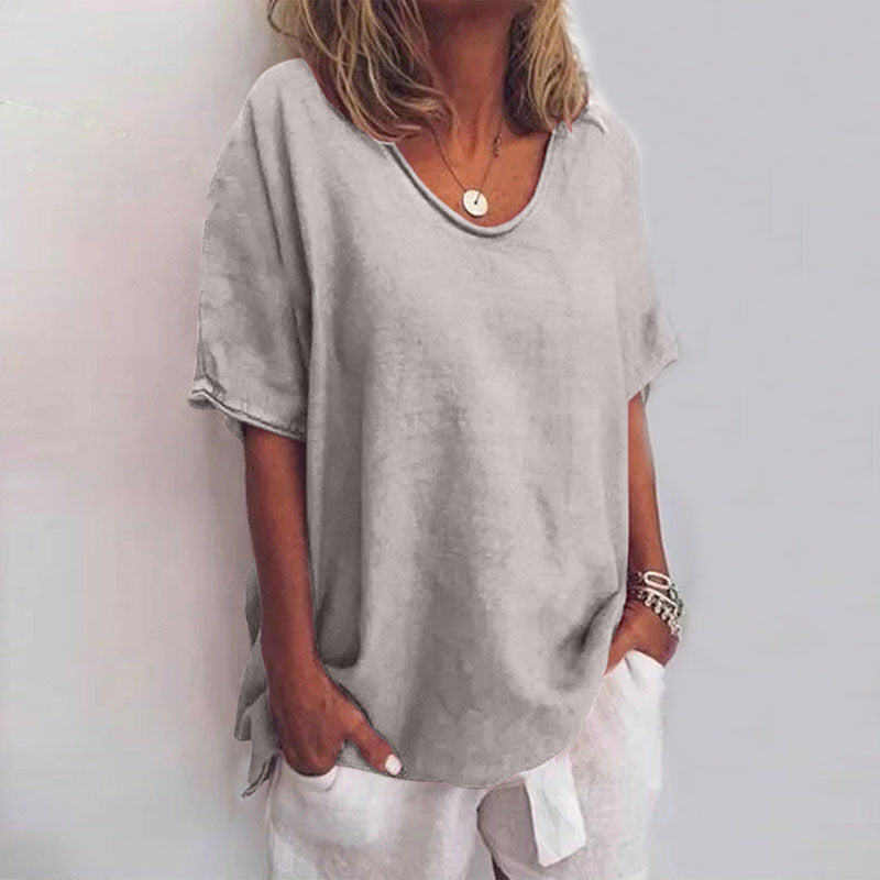 Regina-Isabelle | Women's Oversized V-Neck Knit Top