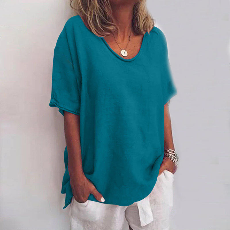 Regina-Isabelle | Women's Oversized V-Neck Knit Top