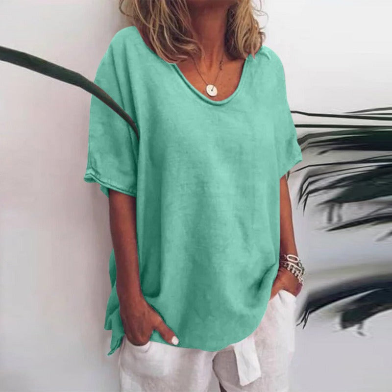 Regina-Isabelle | Women's Oversized V-Neck Knit Top