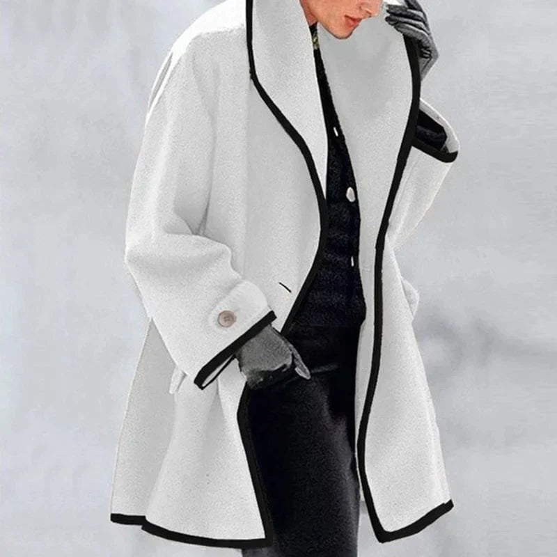Astrid-Frida | Women's Oversized Wool Trench Coat with Wide Lapels