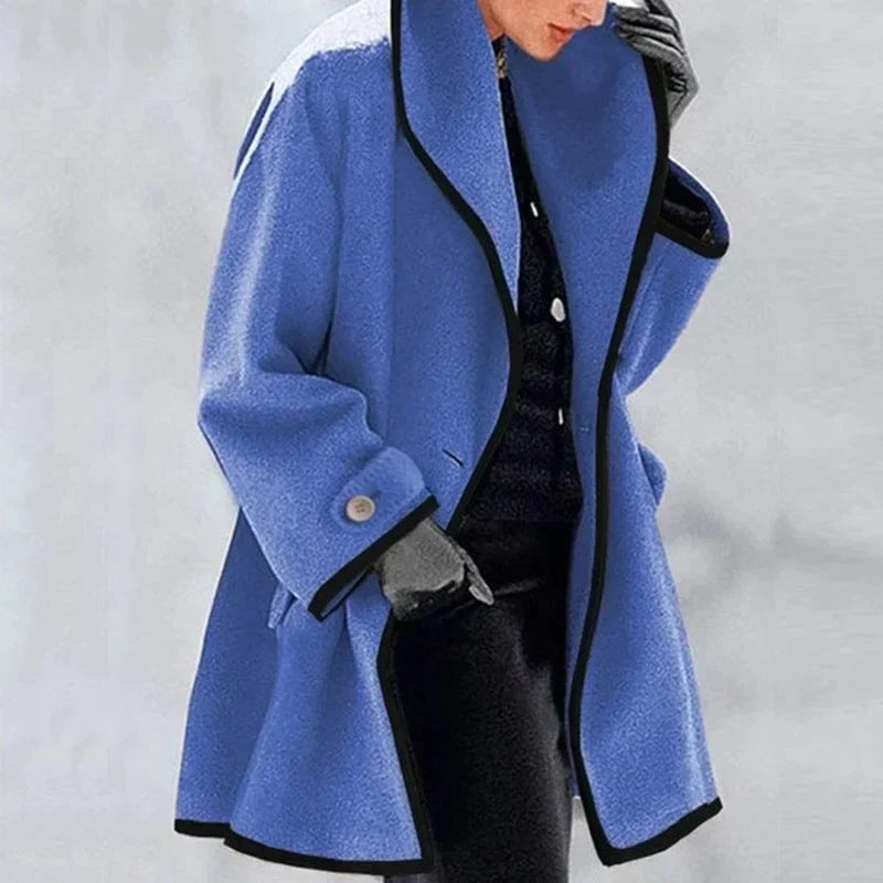 Astrid-Frida | Women's Oversized Wool Trench Coat with Wide Lapels