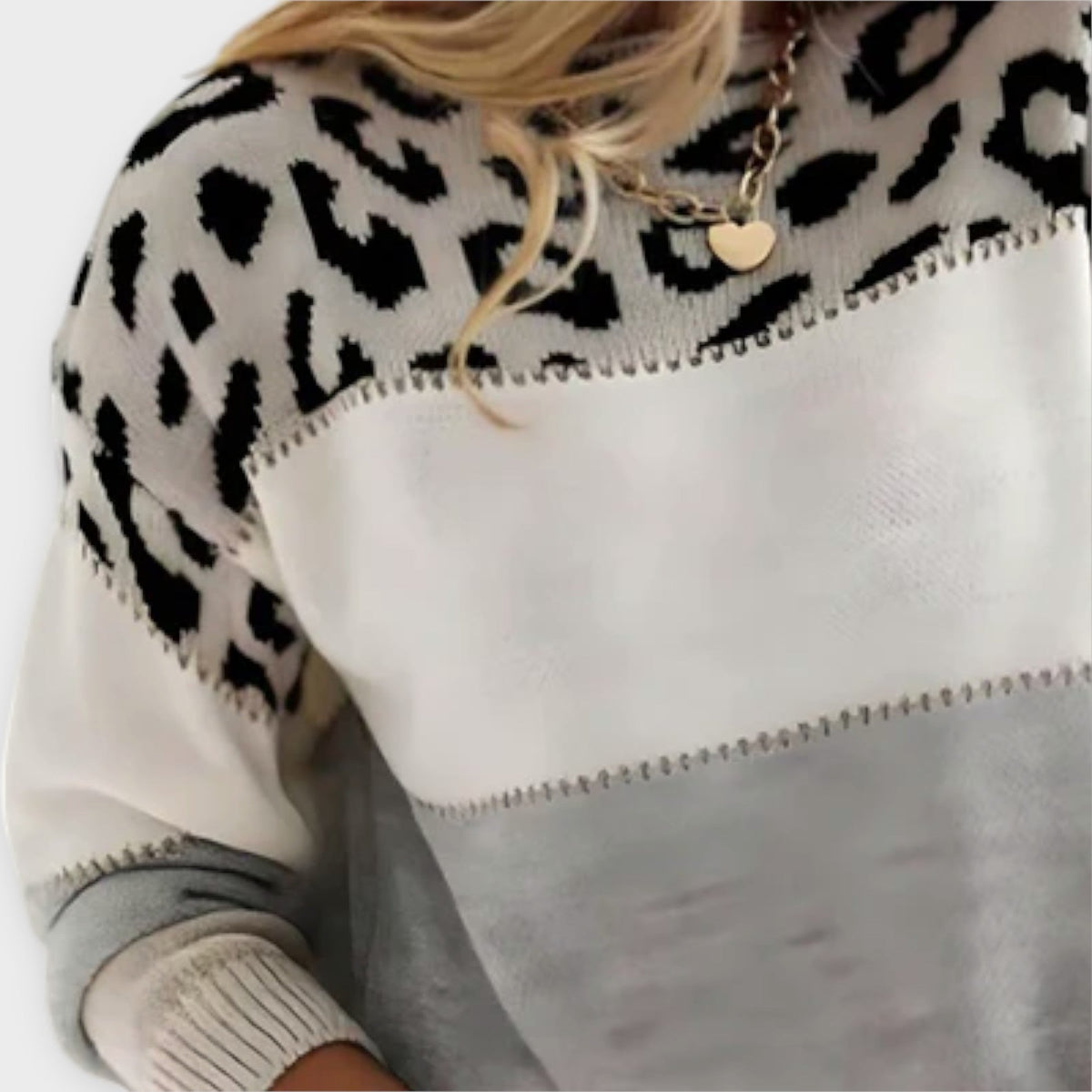 Cornelia | Women's Panther-Print Longline Jumper