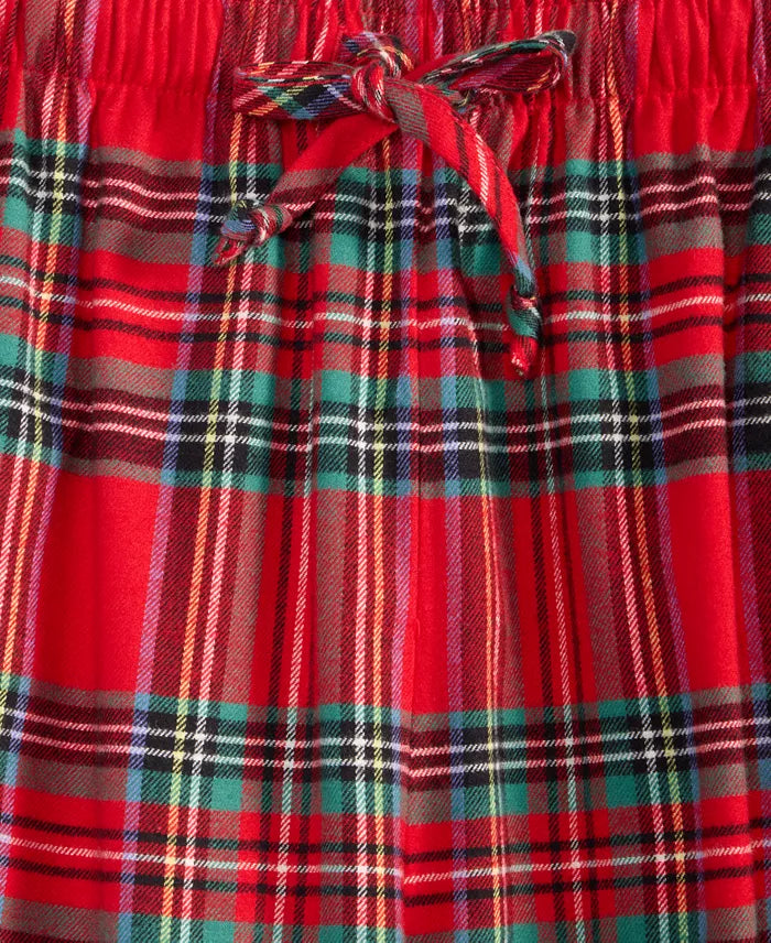 Virginia-Pearl | Women's Plaid Flannel Button-Front Pajama Set