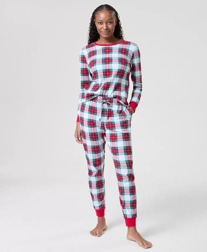 Gilda-Cordelia | Women's Plaid Flannel Long-Sleeve Pajama Set