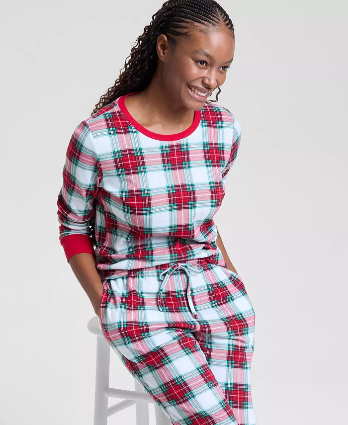Gilda-Cordelia | Women's Plaid Flannel Long-Sleeve Pajama Set