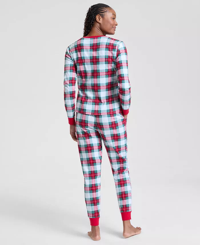 Gilda-Cordelia | Women's Plaid Flannel Long-Sleeve Pajama Set