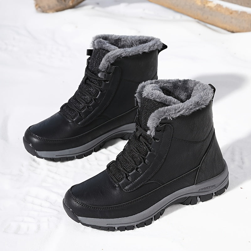Estelle-Nella | Women's Plush-Lined Lace-Up Ankle Boots