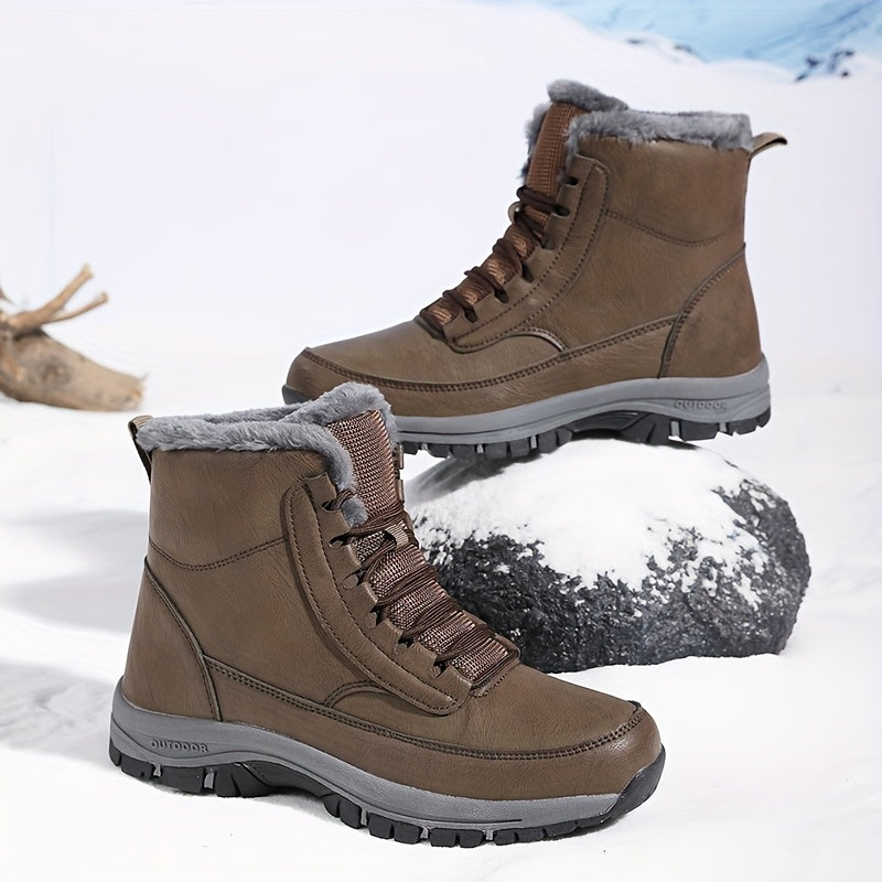 Estelle-Nella | Women's Plush-Lined Lace-Up Ankle Boots