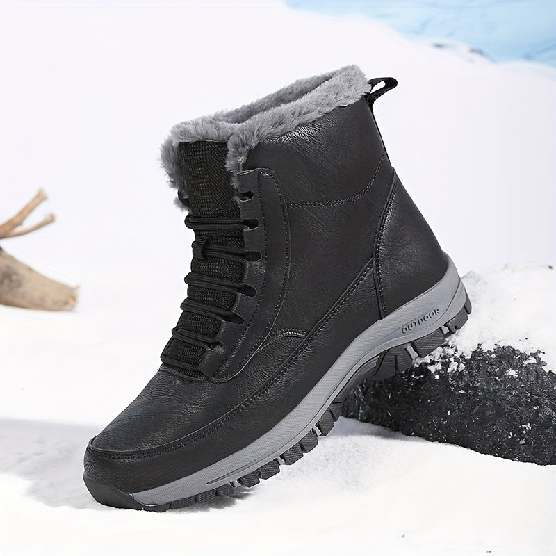 Estelle-Nella | Women's Plush-Lined Lace-Up Ankle Boots