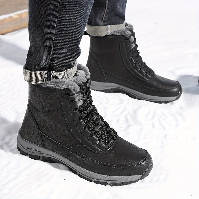 Estelle-Nella | Women's Plush-Lined Lace-Up Ankle Boots