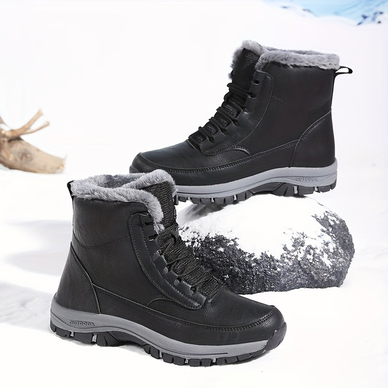 Estelle-Nella | Women's Plush-Lined Lace-Up Ankle Boots