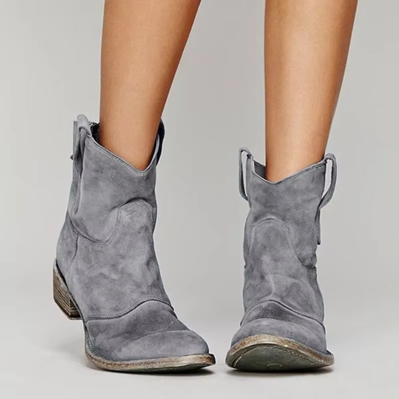 Ingrid-Ophelia | Women's Pointed-Toe Western Ankle Boots