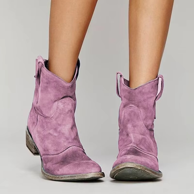 Ingrid-Ophelia | Women's Pointed-Toe Western Ankle Boots