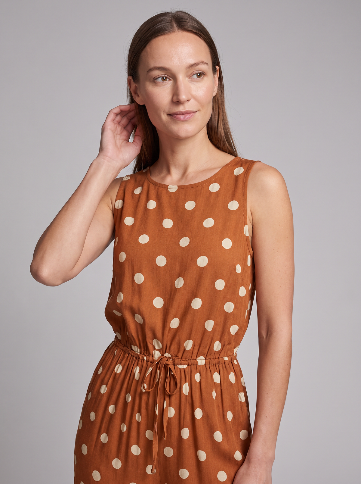 Opal-Rhea | Women's Polka Dot Wide-Leg Jumpsuit