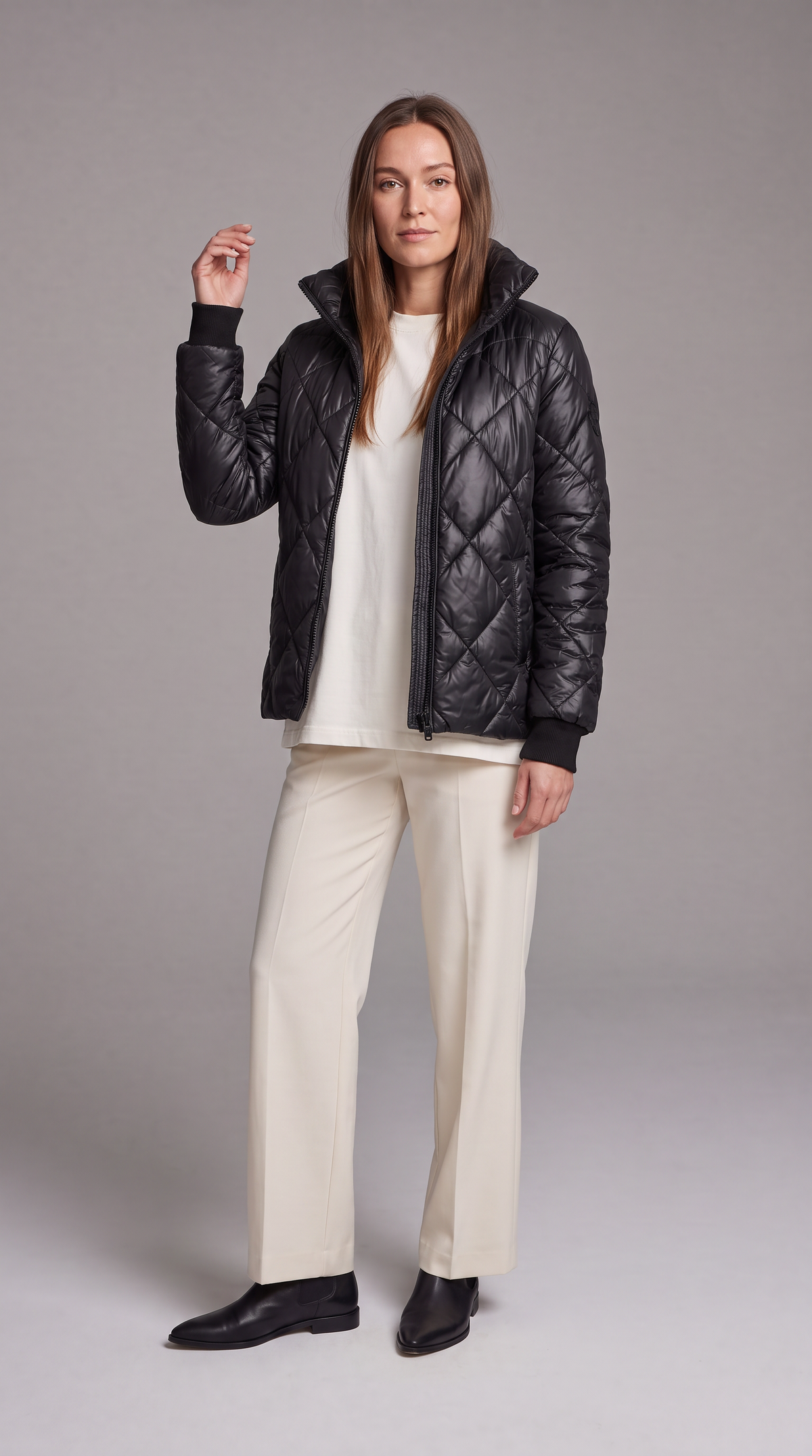 Lillian-Katharine | Women's Quilted High-Collar Puffer Jacket