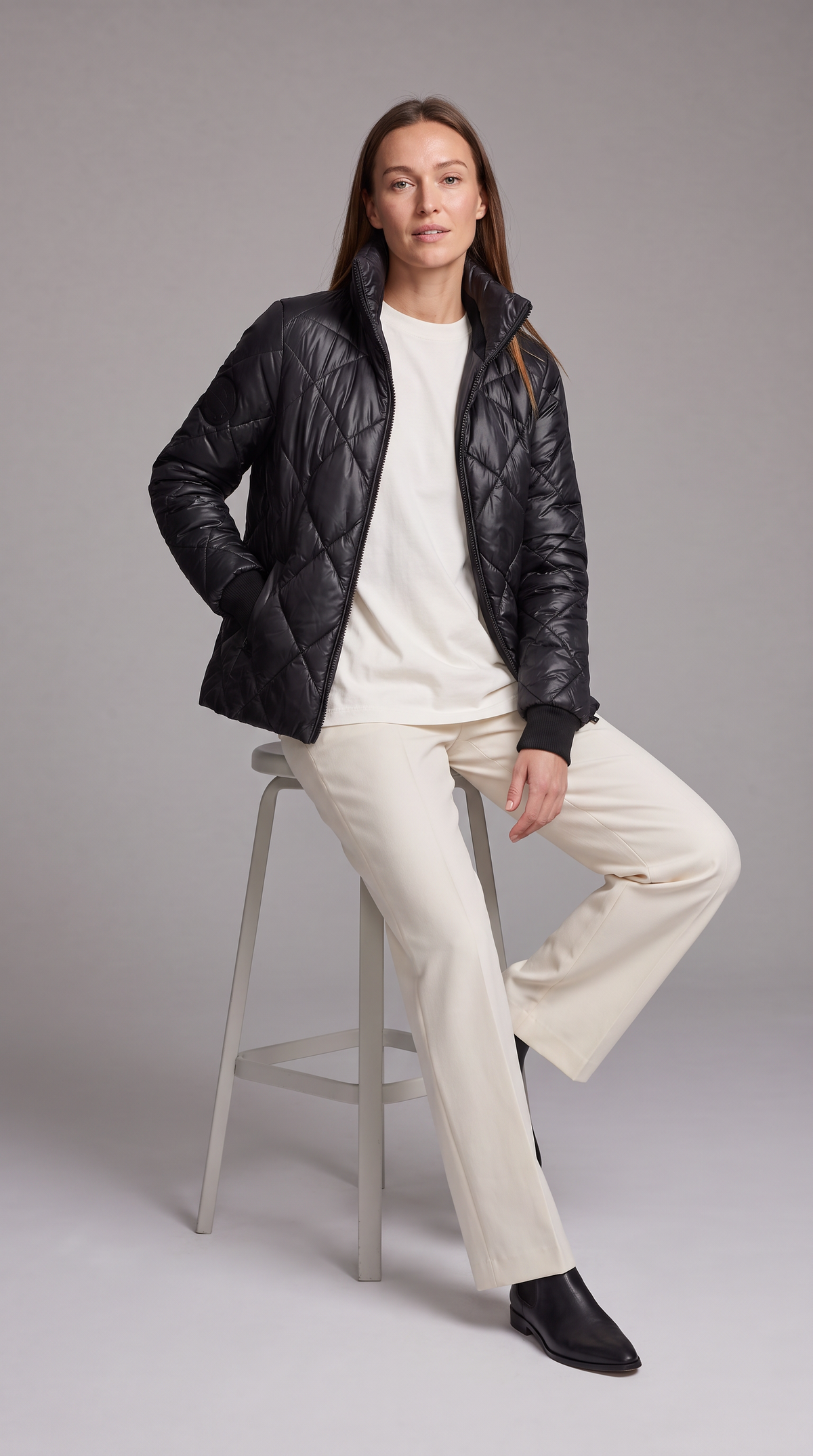 Lillian-Katharine | Women's Quilted High-Collar Puffer Jacket