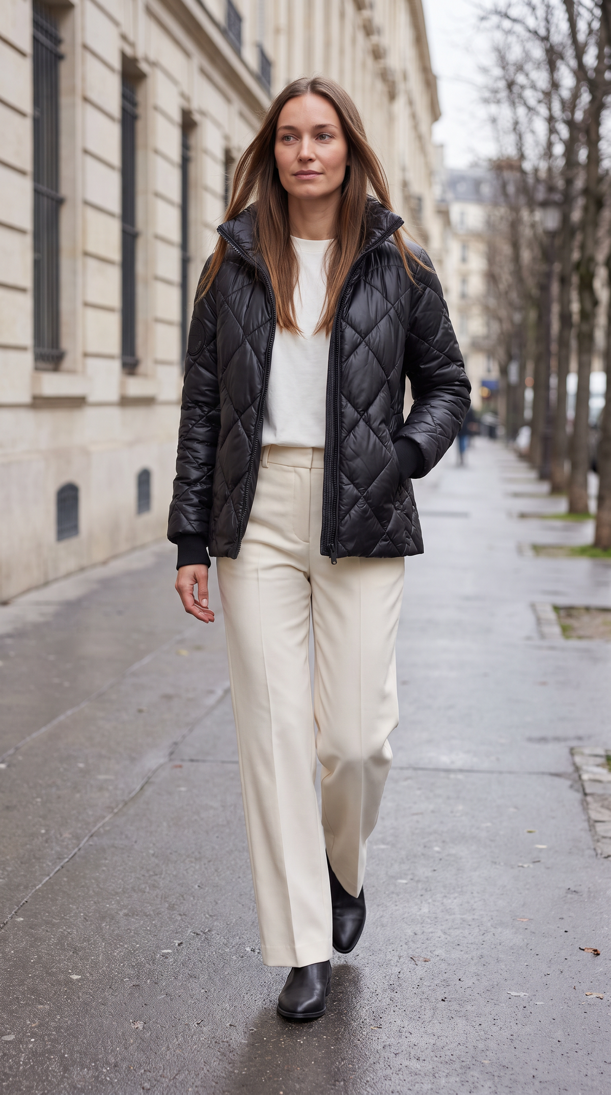 Lillian-Katharine | Women's Quilted High-Collar Puffer Jacket