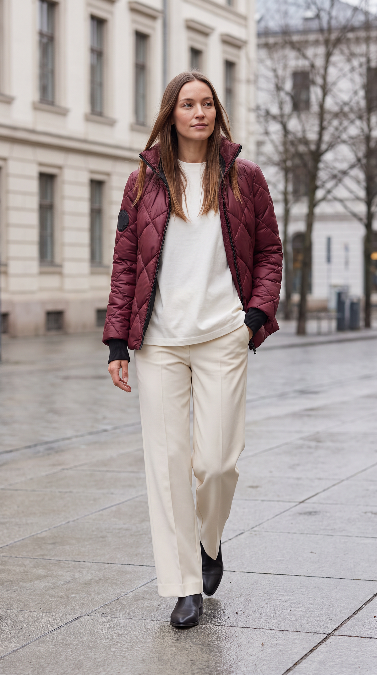Lillian-Katharine | Women's Quilted High-Collar Puffer Jacket