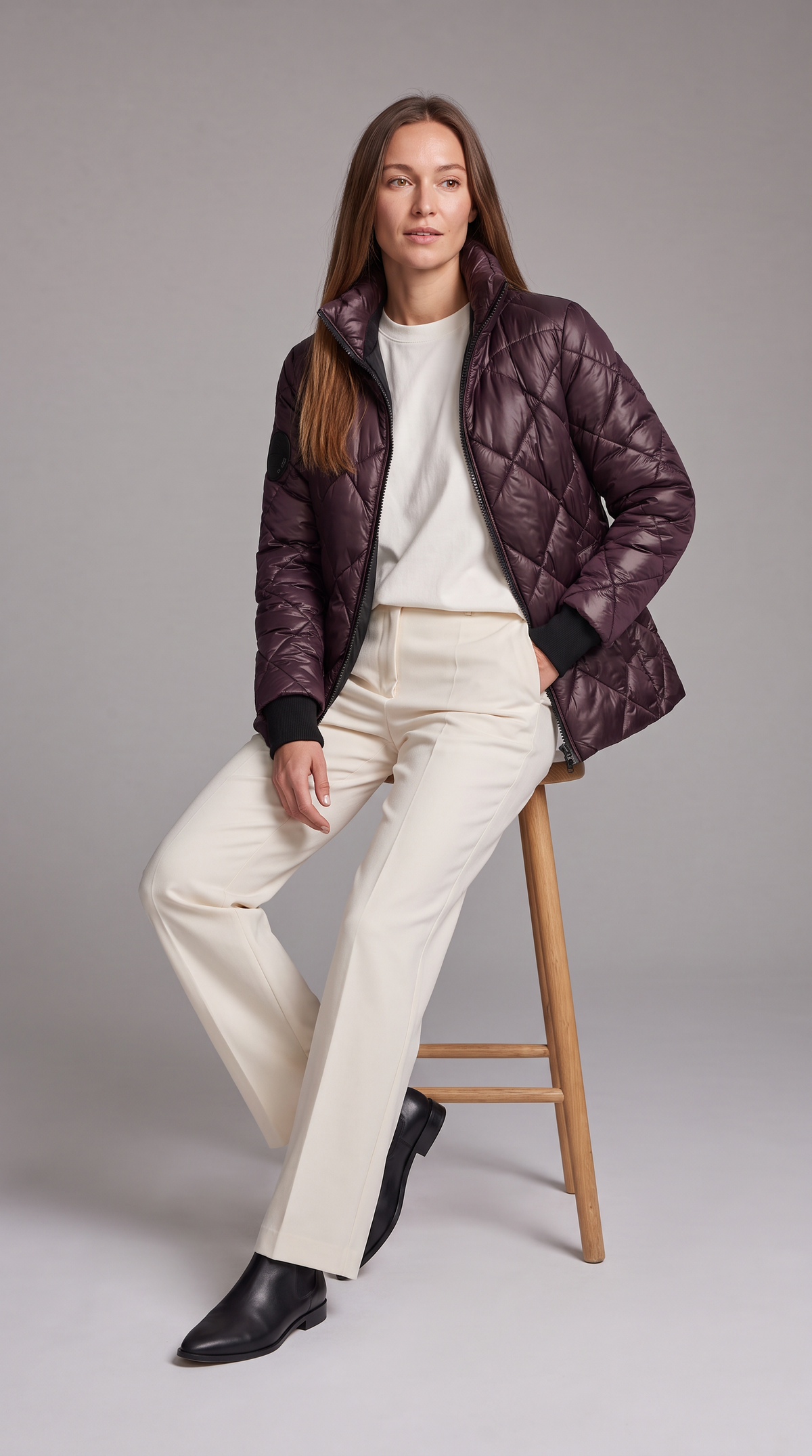 Lillian-Katharine | Women's Quilted High-Collar Puffer Jacket