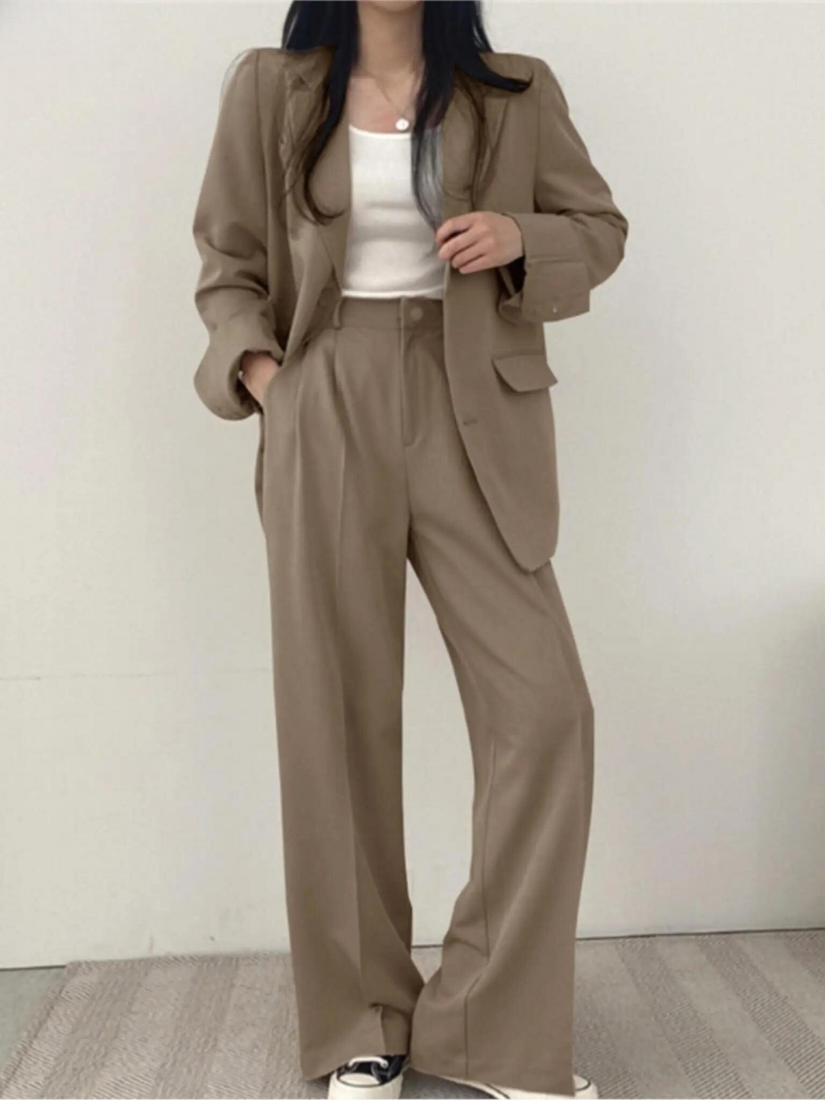 Nora | Women's Relaxed Blazer and Wide-Leg Trouser Set