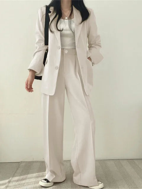 Nora | Women's Relaxed Blazer and Wide-Leg Trouser Set